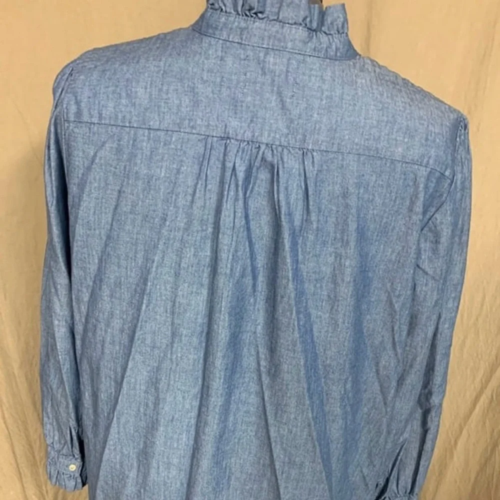 J. Crew Blue Long Sleeve Dress - Picture 4 of 9